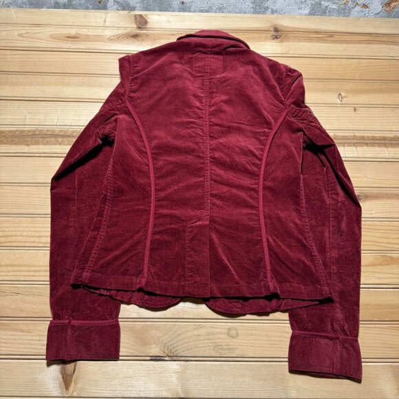 Vintage Y2K Levi Strauss Rhinestone Button Notched Lapel Corduroy Jacket Small - Picture 9 of 12